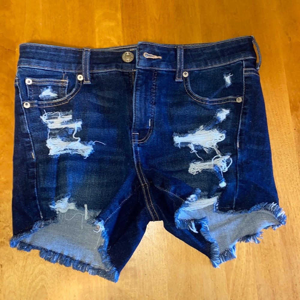 American Eagle midi jean shorts